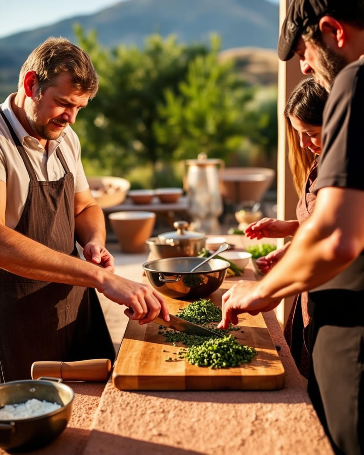 Cooking — farm experience at Akal Farm near Essaouira